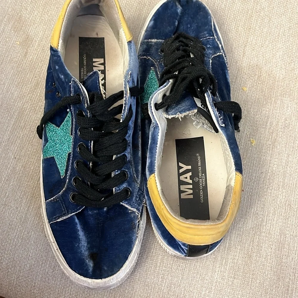 Golden Goose May Sneakers in Blue Velvet size 40 - Picture 10 of 10